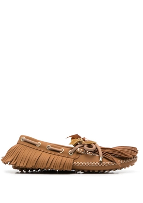 13 09 SR fringed leather loafers - Brown