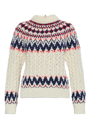 Moncler Grenoble patterned-jacquard jumper - Neutrals