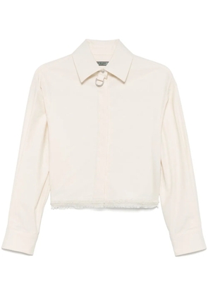 Durazzi Milano cropped shirt - Neutrals