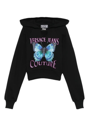 Versace Jeans Couture butterfly-print hoodie - Black