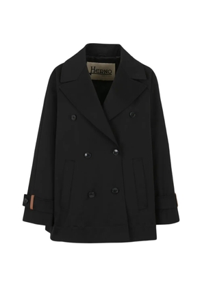 Herno double-breasted tab coat - Black