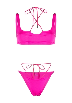 Off-White logo-print bikini - Pink