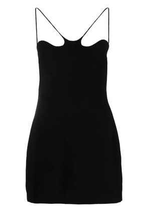 Mônot curvy-neckline minidress - Black