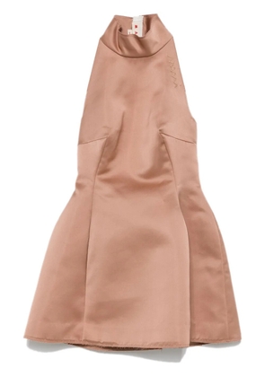 Marni duchess satin mini dress - Brown
