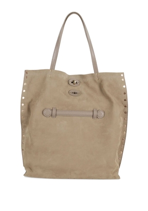 Zanellato A'Spasso stud-embellished tote bag - Neutrals