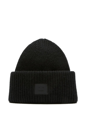 Acne Studios ribbed face-patch hat - Black