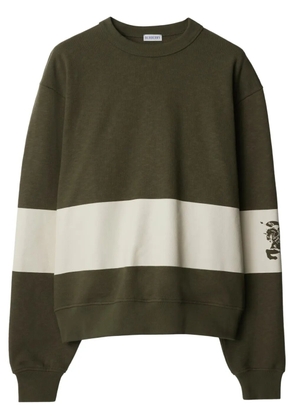 Burberry EKD stripe cotton jumper - Green