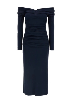 Carolina Herrera off-shoulder midi dress - Blue