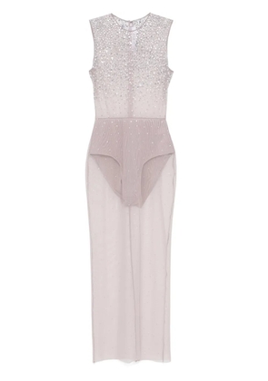 Alex Perry crystal-embellished maxi dress - Purple