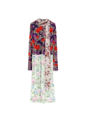 Acne Studios floral-print midi dress - Purple