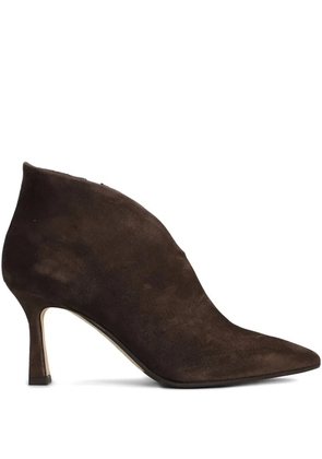 Julie Dee pointed-toe leather boots - Brown