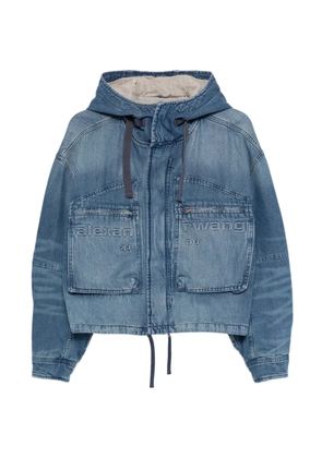 Alexander Wang hooded denim jacket - Blue