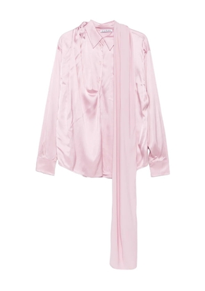 Acne Studios scarf-detail satin blouse - Pink