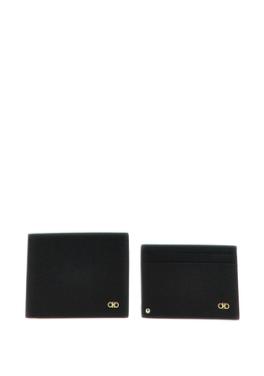 Ferragamo Gancio wallet + card holder set - Black