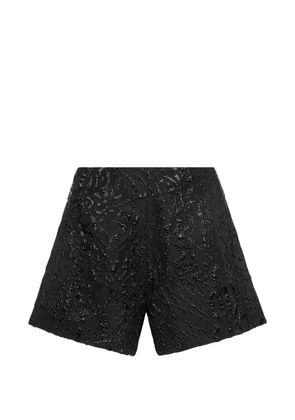 Mia Peculiar jacquard short shorts - Black