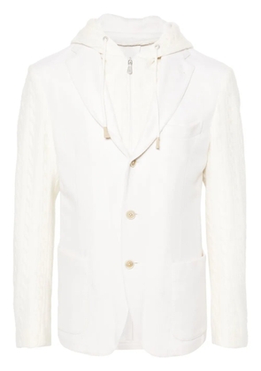 Eleventy panelled-design jacket - White