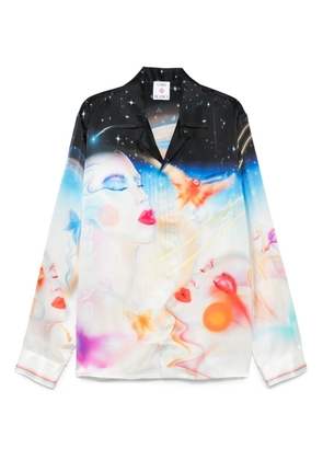 Casablanca printed silk shirt - Blue