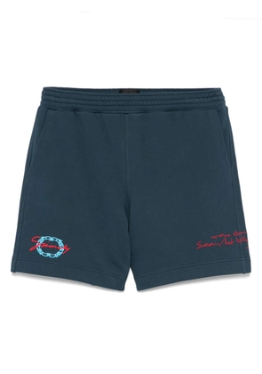 Givenchy Givenchy medallion-embroidery shorts - Blue