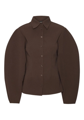 ROTATE BIRGER CHRISTENSEN puff-sleeve shirt - Brown