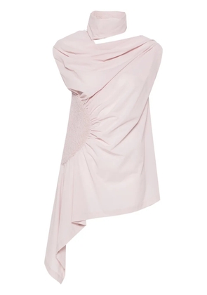 Issey Miyake crepe draped sleeveless blouse - Pink