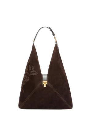 Ermanno Scervino large Dudu embroidered shoulder bag - Brown