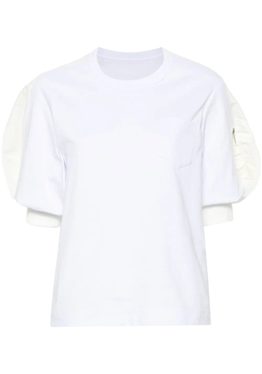 sacai cotton jersey T-shirt - White