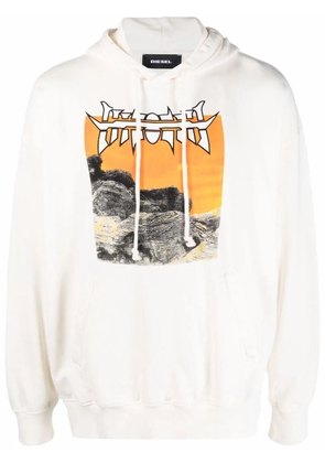 Diesel S-ummerwelt jersey hoodie - White