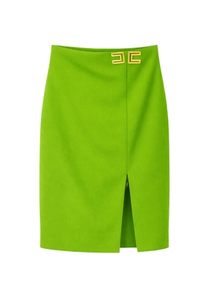 Elisabetta Franchi buckle slit midi skirt - Green