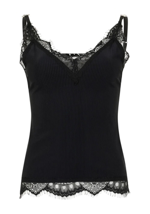 Philipp Plein lace ribbing tank top - Black