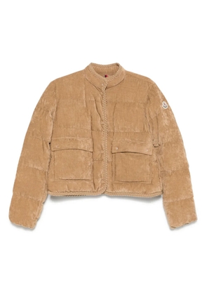 Moncler logo-patch jacket - Brown