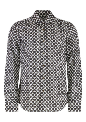 Sonrisa geometric-print cotton shirt - Black
