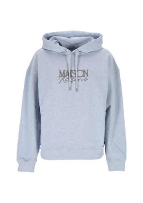 Maison Kitsuné logo-embroidered hoodie - Blue