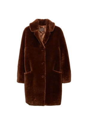 Prada shearling coat - Brown