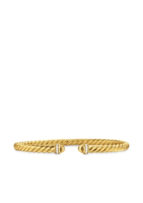 David Yurman 18kt yellow gold Cablespira diamond bracelet (4mm)