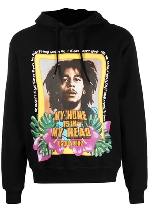 DSQUARED2 Bob Marley long-sleeve hoodie - Black