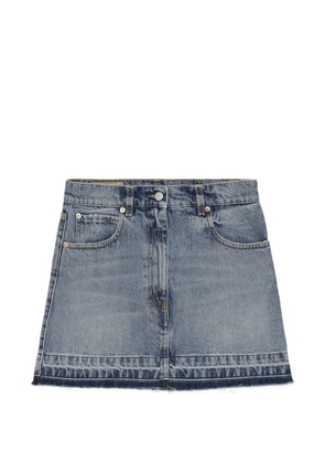 Fortela frayed-hem mini denim skirt - Blue