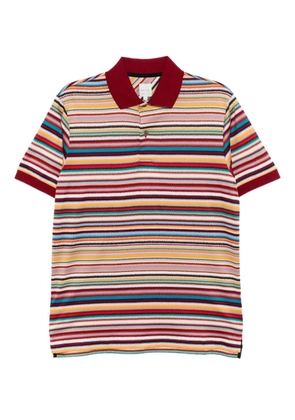 Paul Smith striped cotton polo shirt - Red