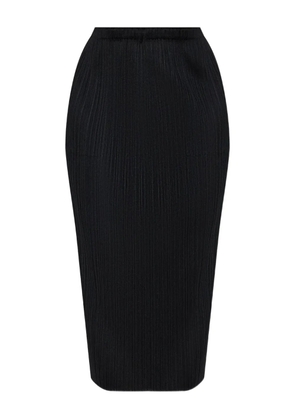 Pleats Please Issey Miyake pleated midi skirt - Black