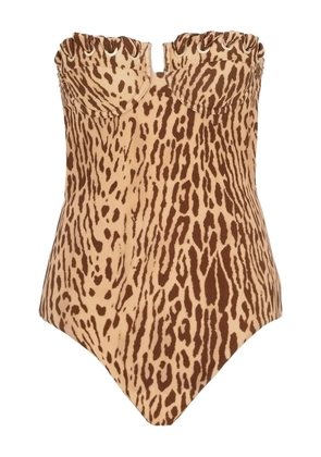 ZIMMERMANN leopard-print swimsuit - TAN LEOPARD