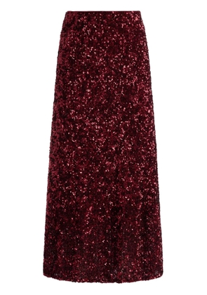 alice + olivia sequin-embellished flared skirt