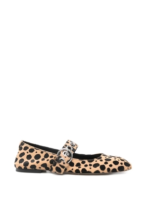 Aeyde Uma leopard-print Mary-Janes ballerina - Neutrals