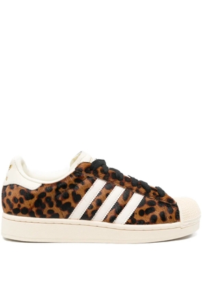 adidas Superstar leopard-print sneakers - Brown