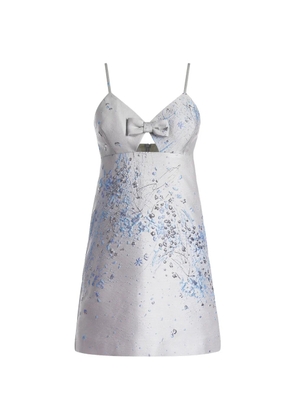Mia Peculiar bow-embellishment mini dress - Grey