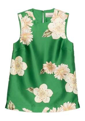ALEMAIS Sage floral-print sleeveless top - Green