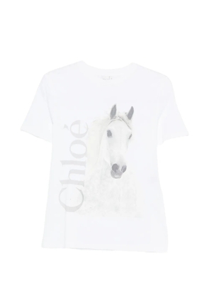 Chloé Horse-print T-shirt - White