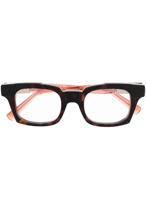Kuboraum colour-block square glasses - Black