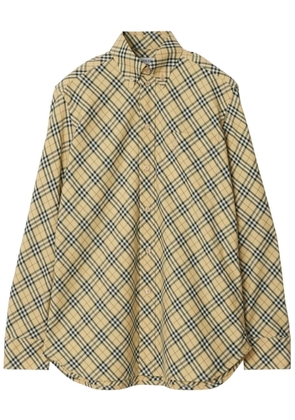 Burberry check-pattern cotton shirt - Neutrals