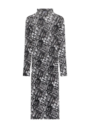 Off-White mesh multilogo dress - Black