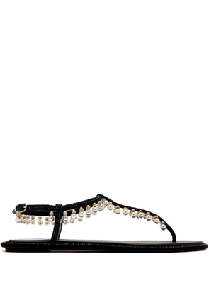 René Caovilla crystal-embellished sandals - Black