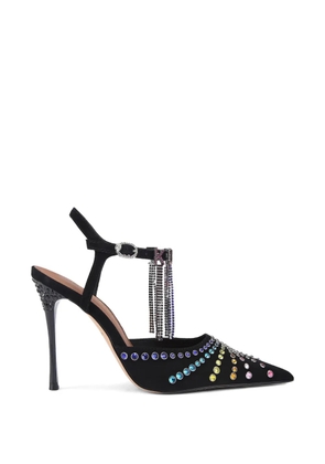 Kurt Geiger London crystal point suede sandals - Black